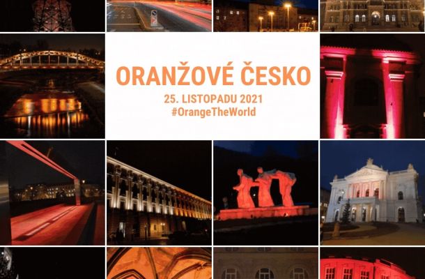 Česko si oranžovým nasvícením připomnělo Mezinárodní den za odstranění násilí na ženách