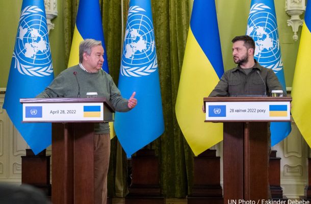 Generální tajemník: tisková konference po jednání s prezidentem Ukrajiny Zelenskym